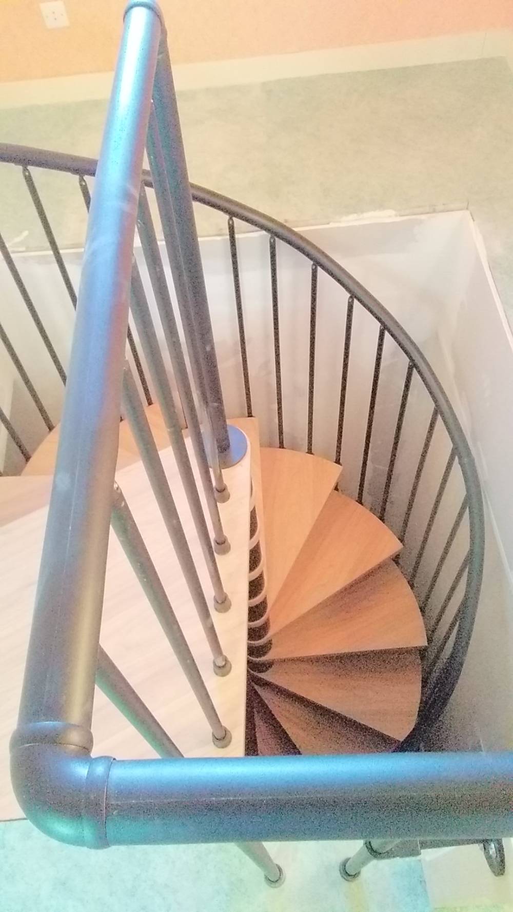 escalier rond de haut