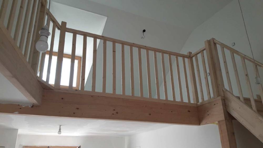 escalier en sapin