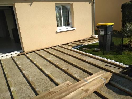 Terasse en travaux