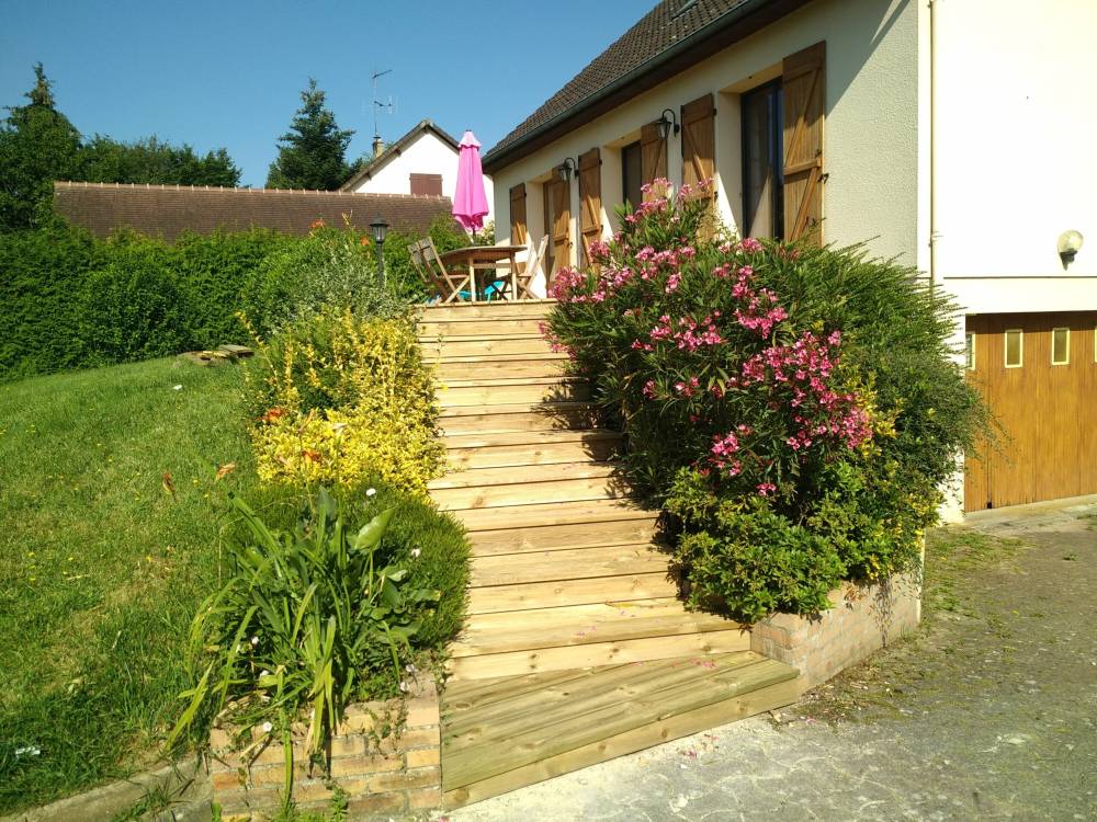 escalier bois entrée