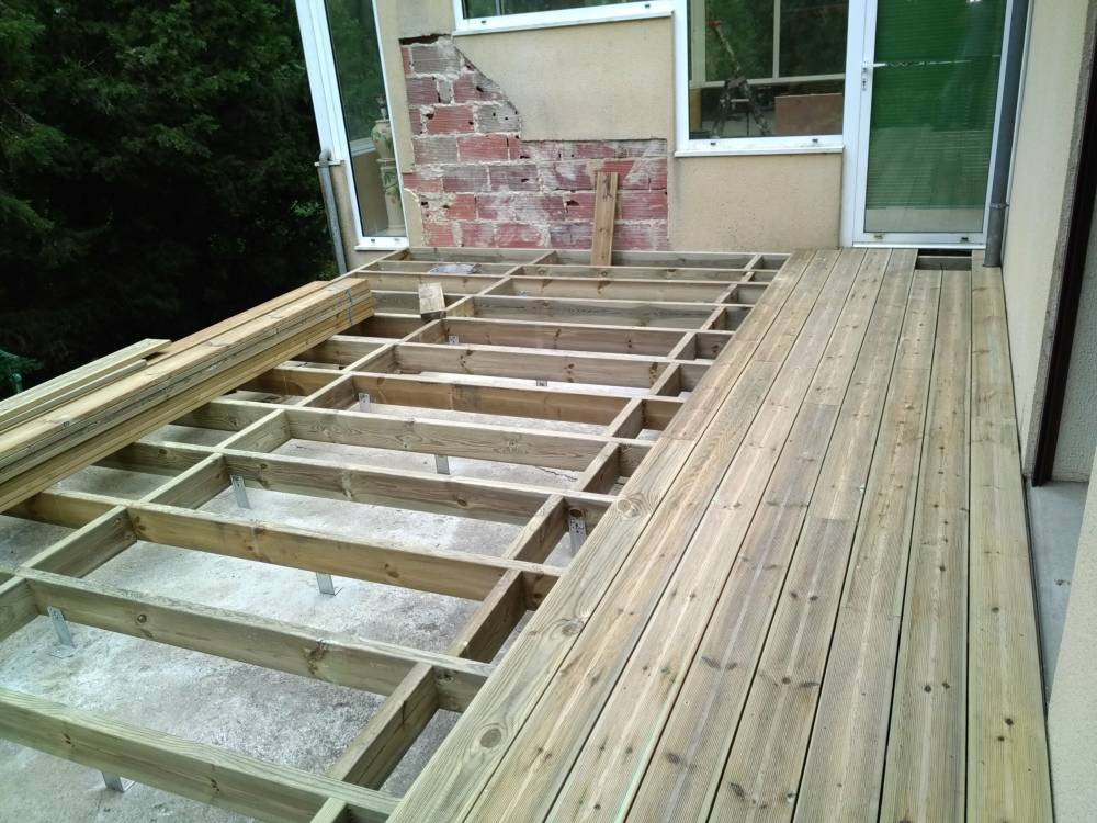travaux en cours terrasse